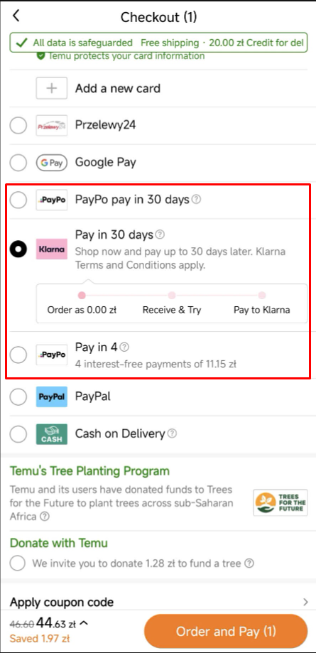 Kup teraz, zapłać później