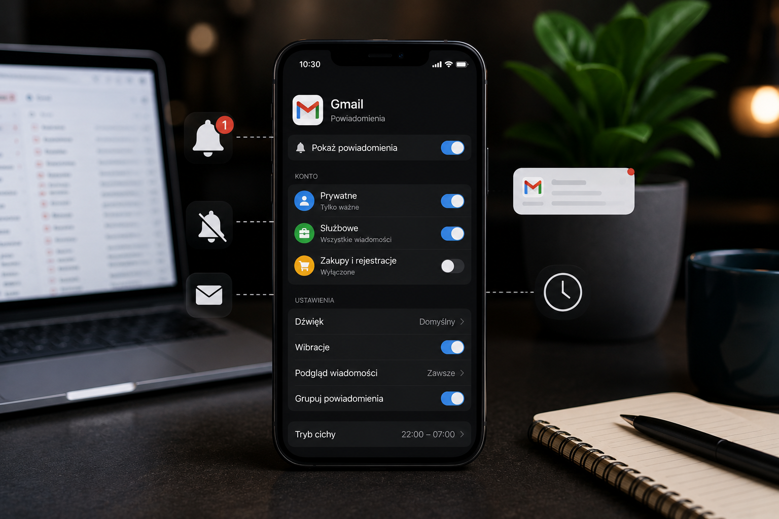 Gmail poczta, załączniki i powiadomienia w jednej aplikacji