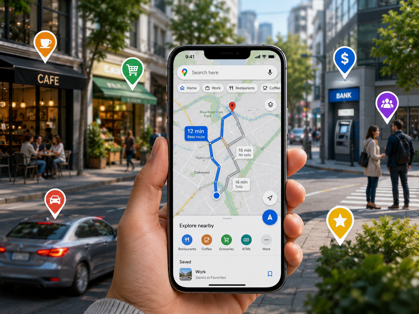 Google Maps szybka droga do celu na telefonie
