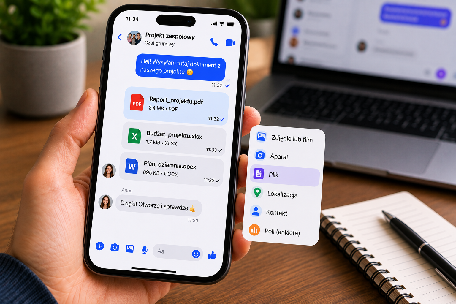 Messenger napisz, zadzwoń i zostań w kontakcie